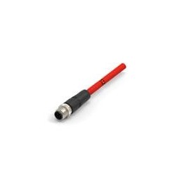 1 pcs : TAD14141311-002 - Ethernet Cables / Networking Cables M12D4-MS-PVC TYPE B RED-1.0M