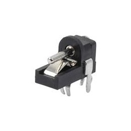 1 pcs : PJ-030D - DC Power Connectors 1.3 mm, 2.0 A, Horizontal, Through Hole, Open Frame, Kinked Pins, Dc Power Jack Connector