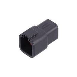 1 pcs : ATP04-6P-RD01BK - Automotive Connectors 6-Position Receptacle, Male, with Reduced Diameter Seal, Black