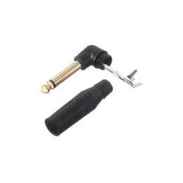 1 pcs : ACPM-RB-AU - Phone Connectors 1/4 in. Mono Phone Plug R/A Black