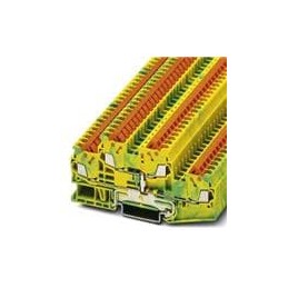 1 pcs : 3205132 - DIN Rail Terminal Blocks QTTCB 1.5-PE 5.2MM DBL LVL GR/YEL