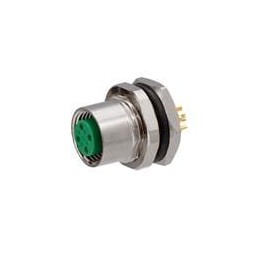 1 pcs : SS-12300-001 - Circular Metric Connectors M12 D-Code Panel Mount female to solder cups