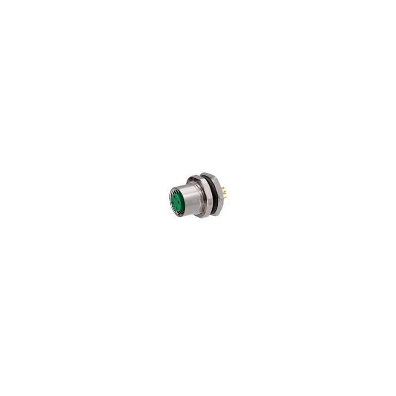 1 pcs : SS-12300-001 - Circular Metric Connectors M12 D-Code Panel Mount female to solder cups