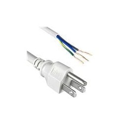 1 pcs : 211017-06 - AC Power Leads SJT, 3X18 GRAY 6' 125V 10A