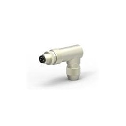 1 pcs : T4013019041-000 - Circular Metric Connectors M8,SCREW, MALE,R/A SHIELD,4P,GOLD