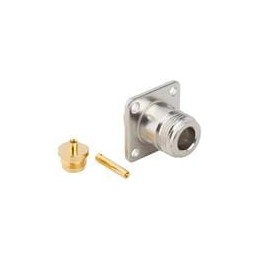 1 pcs : 172169 - RF Connectors / Coaxial Connectors N ST JACK BULKHEAD SOLDER .085 S/R