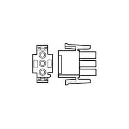 1 pcs : 926298-1 - Pin & Socket Connectors 4P UNIV.M-N-L.CAP