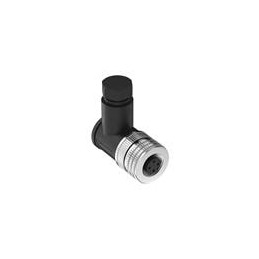 1 pcs : BFW-M12F4A-6X - Circular Metric Connectors Field Wireable Connector, M12, Female, 4-pin, Right Angle, 22 AWG 4-6mm Range