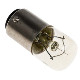 1 Pack of 5 - RS PRO BA15d Indicator Light, Clear, 24 V ac/dc, 250 mA, 1000h