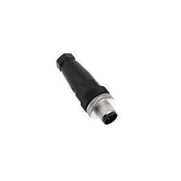 1 pcs : BFW-M12M4-6X - Circular Metric Connectors Field Wireable Connector, M12, Male, 4-pin, Straight, 22 AWG 4-6mm Range
