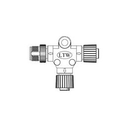 1 pcs : SS-050505-FMF-TS001 - Circular Metric Connectors M12 CONN T ADAPTOR FMF CON FMF PIN 5PIN