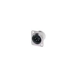 1 pcs : NC4MD-L-1 - XLR Connectors 4P MALE NKL/SILVER