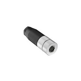 1 pcs : BFW-M8F4-4X - Circular Metric Connectors Field Wireable Connector, M8, Female, 4-pin, Straight, 24 AWG 3.5-5mm Range