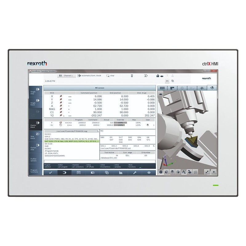 1 pcs - Bosch Rexroth DR0015 Series ctrlX HMI Display - 15.6 in, TFT Display, 1366 x 768pixels