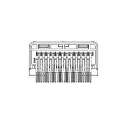 1 pcs : MX84B024NF2 - Automotive Connectors Connector Pin Header 24 Pos R/A