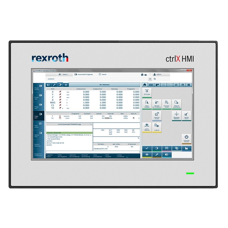 1 pcs - Bosch Rexroth WR2107 Series ctrlX HMI WebPanel - 7 in, Multi-Touch Display, 1024 x 600pixels