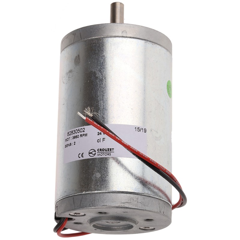 1 pcs - Crouzet Brushed DC Motor, 50 W, 24 V dc, 170 mNm, 2770 rpm, 8mm Shaft Diameter