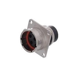 1 pcs : RT00147PNHEC03R - Standard Circular Connector Receptacle, Square Flange, 7 Position, Male, Shell Size 14, Silicone Seal,