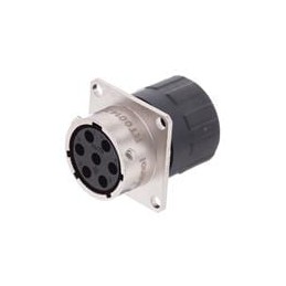 1 pcs : RT00147SNHEC03R - Standard Circular Connector Receptacle, Square Flange, 7 Position, Female, Shell Size 14, Silicone Sea