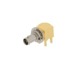 1 pcs : 2446155-1 - RF Connectors / Coaxial Connectors High Density BNC R/A PCB Jack, Bulkhead, Thru Hole, 50 Ohm