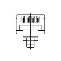 1 pcs : 940-SP-3088R-031 - Modular Connectors / Ethernet Connectors Modular Plug Standard 8P 8C Unshielded .025-.031 Conductors