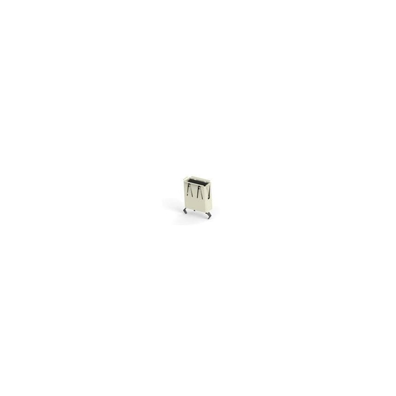 1 pcs : 1734366-2 - USB Connectors 1PORT 4POS VERT T/H USB 2.0 WHITE