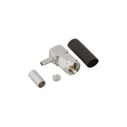 1 pcs : 901-10029-RFX - RF Connectors / Coaxial Connectors RIGHT ANGLE PLUG RG 316, NICKEL