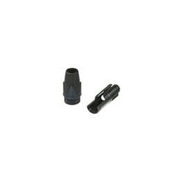 1 pcs : BPX-L - Phone Connectors BOOT - BLACK CHUCK TYPE STRN RELF
