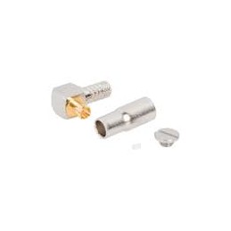 1 pcs : 919-416P-71A12G - RF Connectors / Coaxial Connectors MCX RA Crimp Plg for Belden 4855R 12G Opt