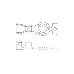 1 pcs : 19084-0006 - Terminals STAR RING TONGUE