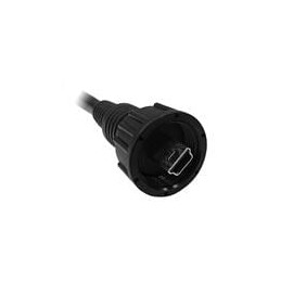 1 pcs : LTWNUB-20AFMM-SL7A01 - USB Connectors Mini USB B Plug IP67 1M Cbl Strain Relief