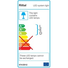 1 pcs - Rittal SZ Series LED Cabinet Light, 240 V ac, 437 mm Length, 13 W, 4000K