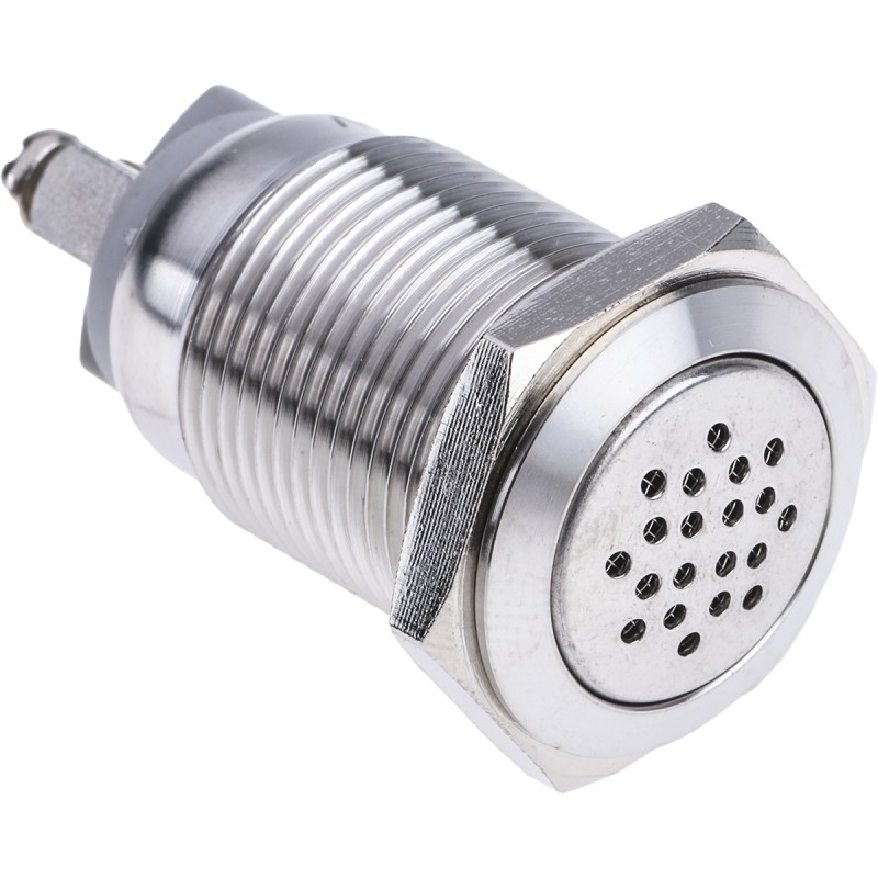 1 pcs - RS PRO Panel Mount Buzzer, 12 V dc, 75dB at 1 m