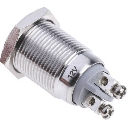 1 pcs - RS PRO Panel Mount Buzzer, 12 V dc, 75dB at 1 m