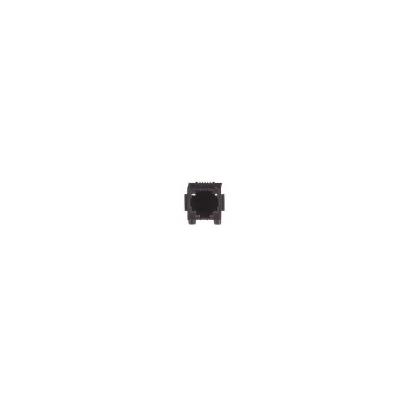 1 pcs : GDLX-A-66 - Modular Connectors / Ethernet Connectors 6P6C R/A PCB BLACK LOPRO W/PANEL STOPS