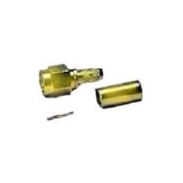 1 pcs : 910A204F - RF Connectors / Coaxial Connectors SMA 3PC CRMP RG58 GOLD BODY
