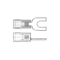 1 pcs : 19139-0061 - Terminals BLOCK SPADE AVIKRIMP AVIKRIMP (C-8105-10)