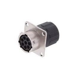 1 pcs : RT00128SNHEC03R - Standard Circular Connector Receptacle, Square Flange, 8 Position, Female, Shell Size 12, Silicone Sea