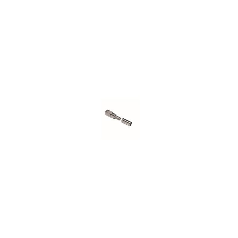1 pcs : EZ-195-SM-X - RF Connectors / Coaxial Connectors SMA-Male (plug) crimp connector, non-solder pin, no braid trim