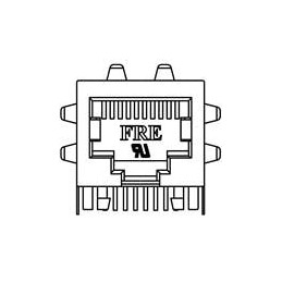 1 pcs : E5908-LEJ744-L - Modular Connectors / Ethernet Connectors RJ45 8P8C SHIELDED