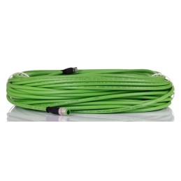 1 pcs - Turck Cat5e Straight Male M12 to Male RJ45 Ethernet Cable, Green PUR Sheath, 50m
