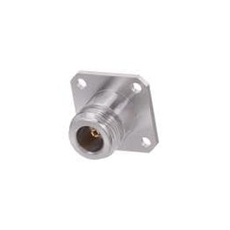 1 pcs : R161404000 - RF Connectors / Coaxial Connectors N / SQUARE FLANGE JACK RECEPTACLE WITH SOLDER POT CONTACT