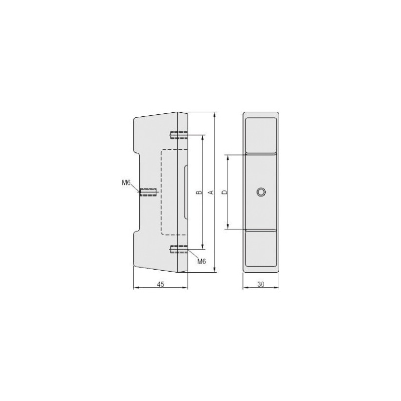 1 Pair - nVent SCHROFF Rear Foot for Use with 19-Inch Desktop Case Hood, 45 x 30 x 133.5mm