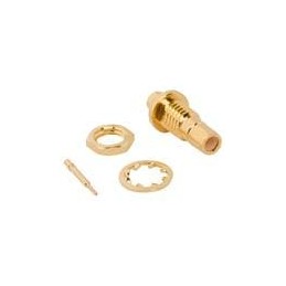 1 pcs : 142301 - RF Connectors / Coaxial Connectors SMB BULKHEAD JACK .085 S/R GOLD