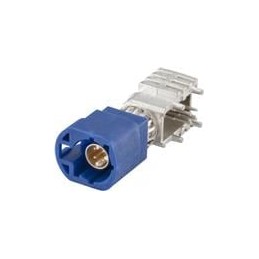1 pcs : D4S20Y-40MA5-C - RF Connectors / Coaxial Connectors Right Angle Plug PCB w/Housing T&R Blue