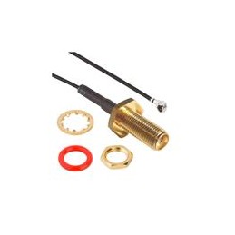 1 pcs : 336319-12-0100 - RF Cable Assemblies SMA BHJk IP67-AMC Pl 1.13mm CB 100mm ExM