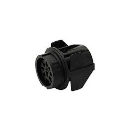 1 pcs : T3327-500 - DIN Connectors Straight, full plastic front mounting female receptacle with snap-in mount. 1.5mm max panel t
