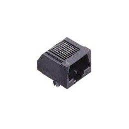 1 pcs : GDLX-N-88K - Modular Connectors / Ethernet Connectors 8P8C R/A PCB BLACK LOPRO NO SHLD KEYED