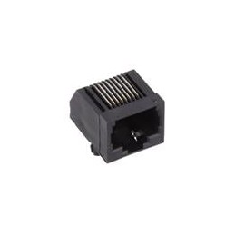 1 pcs : GDLX-N-88 - Modular Connectors / Ethernet Connectors 8P8C R/A PCB BLACK LOPRO NON-SHIELDED