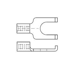 1 pcs : 19118-0057 - Terminals FLANGED SPADE KRIMPT TAPED (BB-116-08